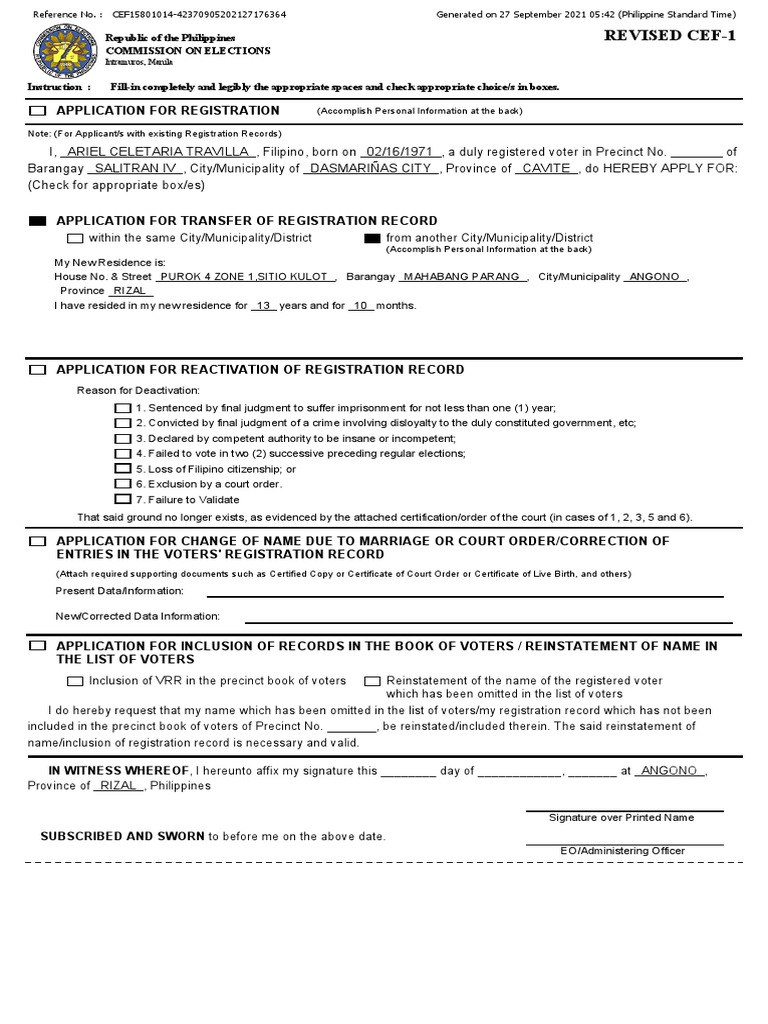 Cef15801014 42370905202127176364 | PDF | Identity Document | Public Law