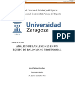 Análisis de Las Lesiones en Un Equipo de Balonmano Profesional