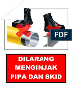 Dilarang Menginjak Pipa