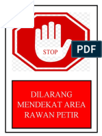 Dilarang mendekat area rawan petir