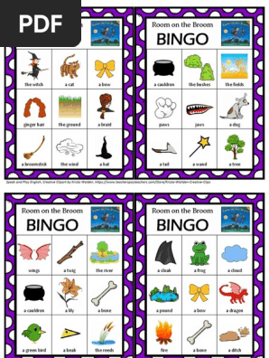 Room on the Broom Bingo Game Printable