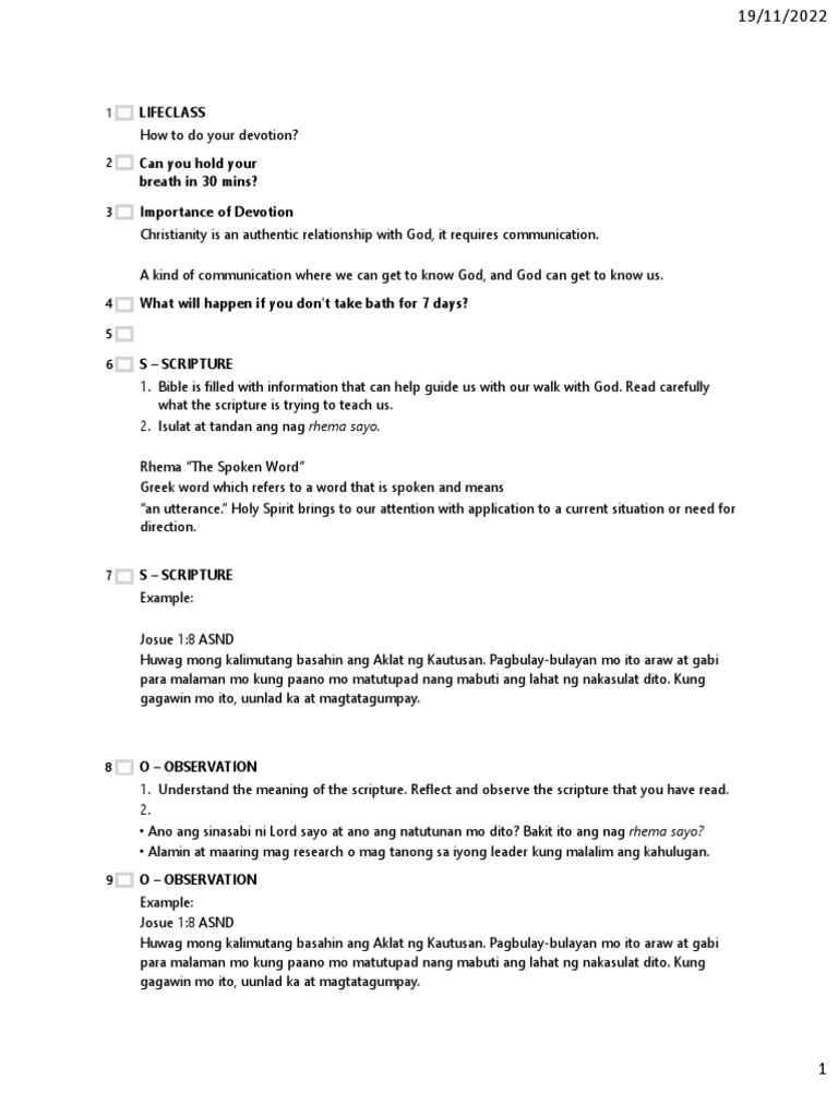 S.O.A.P Outline PDF