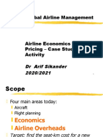 AM414 GAM UMT-Lecture WK56 - Ch45 Airline Economics Pricing - Case StudyActivity-Arif