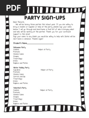 Party Sign Up