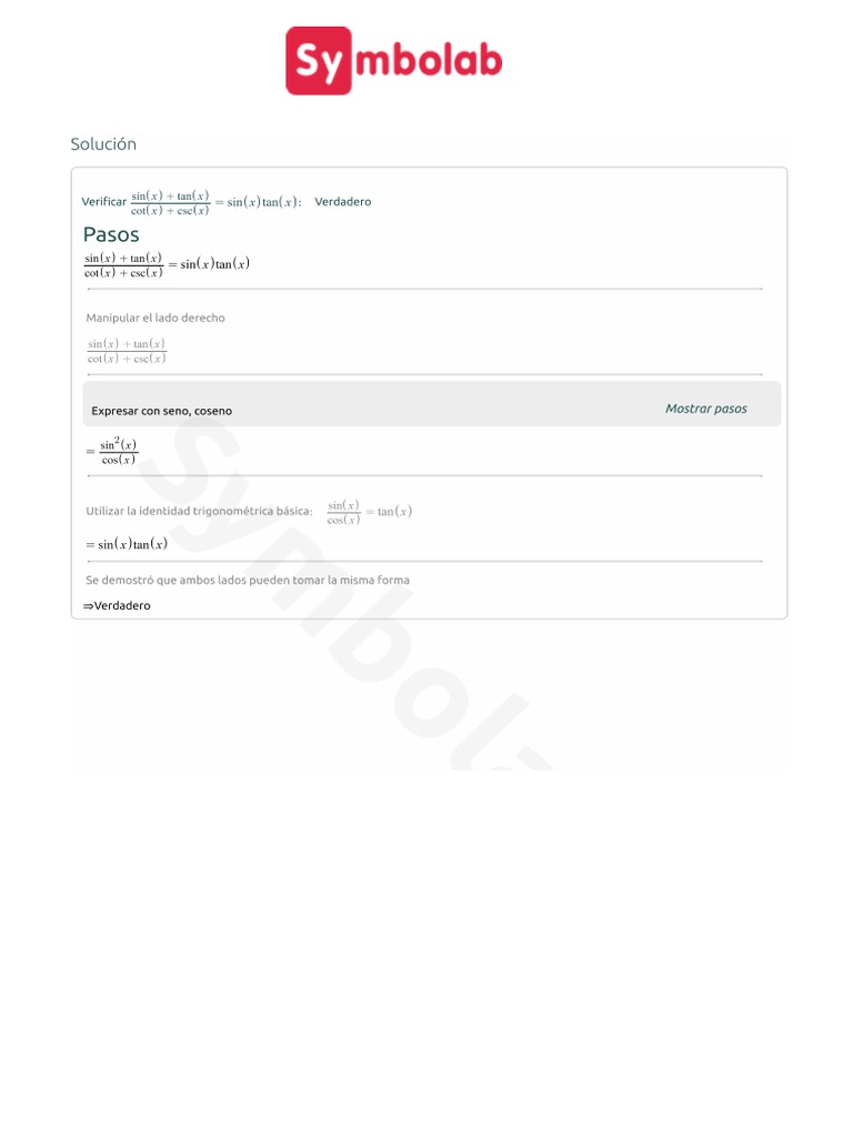 Symbolab Solutions PDF