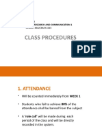 PVC0013 Class Procedures