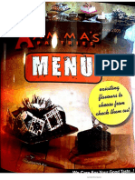 Ammas Pastries Menu Card