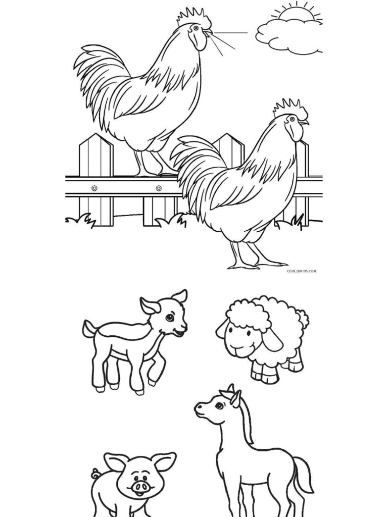 Animal Farm Coloring Pages PDF