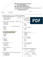 Soal Bahasa Inggris Kelas 3 SD