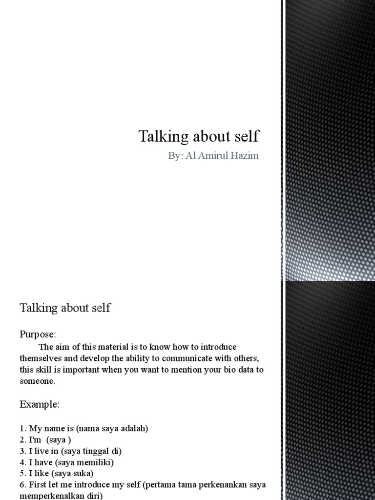 Talking About Self PDF
