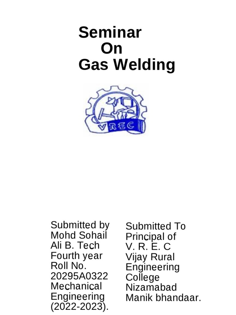 Gas Welding Report PDF