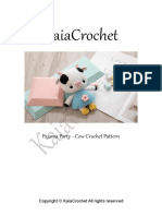 Pajama Party Cow Crochet Pattern