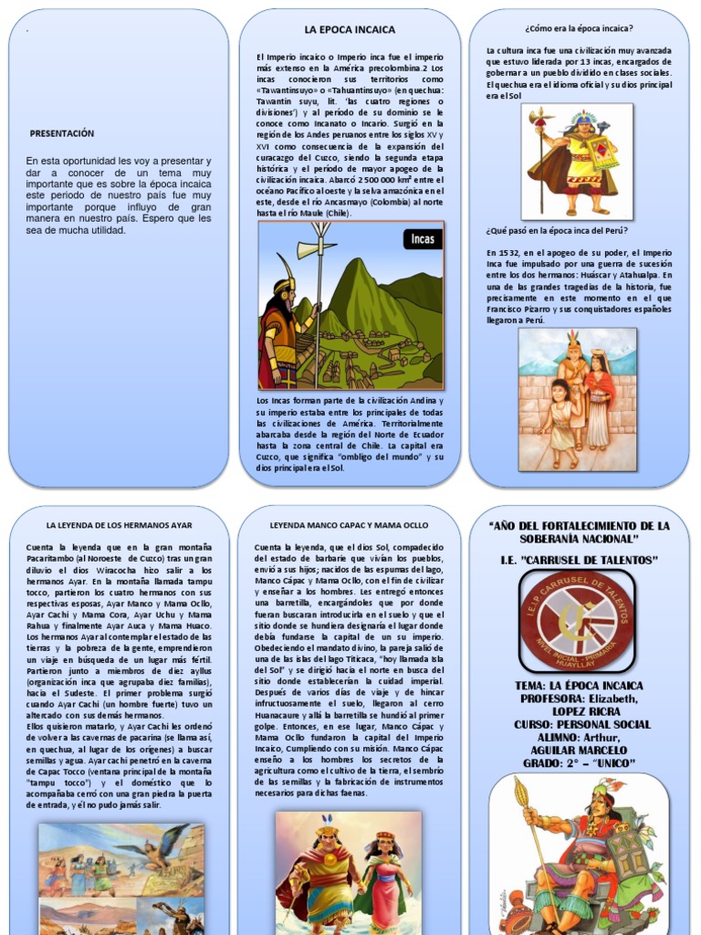 La Época Incaica y sus Leyendas | PDF