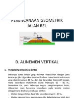 PER 06 - PERENCANAAN GEOMETRIK JALAN REL (02) (2019-2020) Genap - UNIVERSITAS BINA DARMA