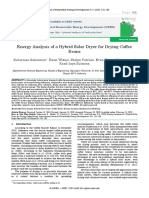 Energy Analysis of A Hybrid Solar Dryer For Drying Coffee Beans