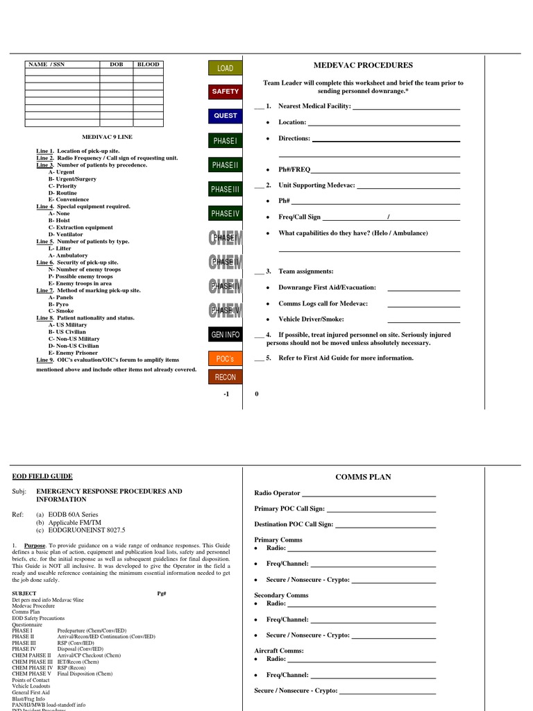EOD Emergency Response Procedures Guide | PDF | Improvised Explosive ...