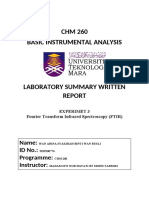 CHM 260 Lab Report Exp 3