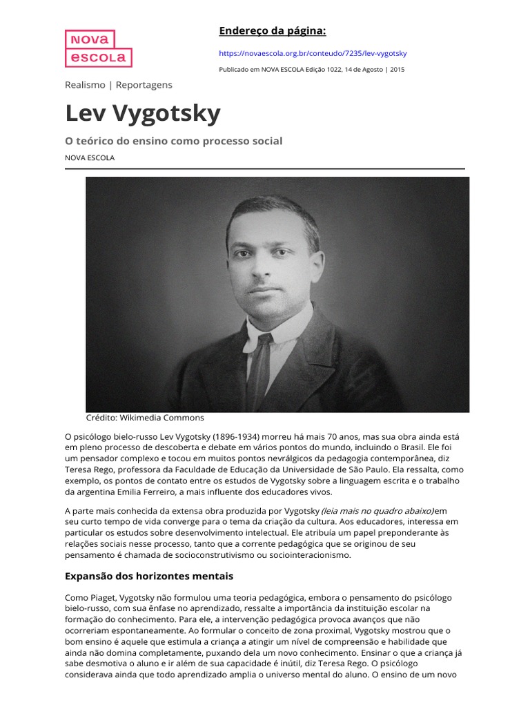 Lev Vygotsky Pdf – Lev Vygotsky Socioconstructivisme – BYZOK