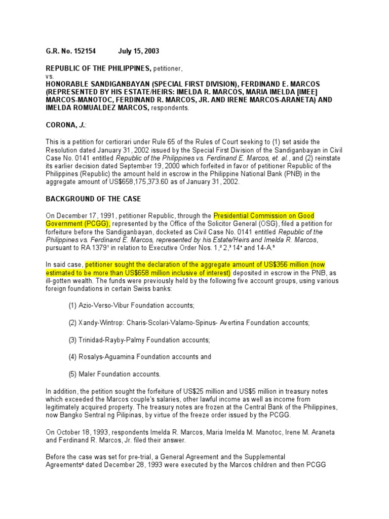 Republic v sandiganbayan pdf summary judgment judgment law 