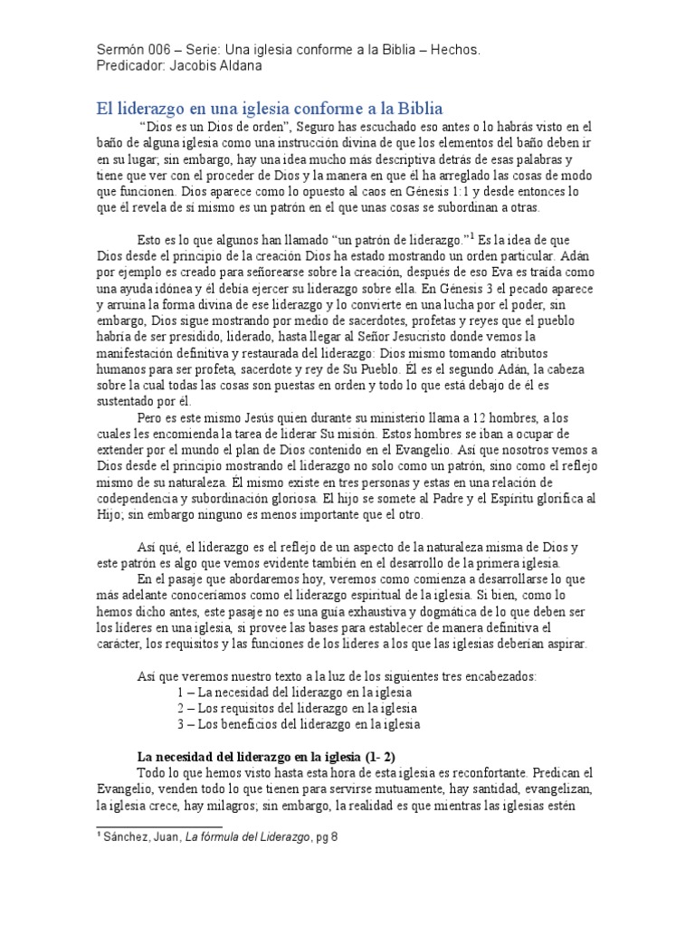 Liderazgo en la Iglesia Cristiana | PDF | Iglesia cristiana | Iglesia ...