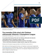 Tre Svenskor Från Start När Chelsea Utklassade Vllaznia I Champions League - SVT Sport