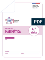 Prueba Matematica Cierre 2022 4 Basico