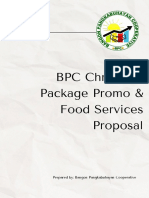 BPC-Food Menu Proposal