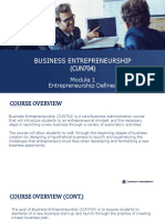 Module 1 - Business Entrepreneurship
