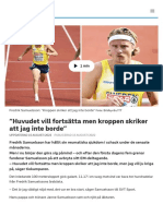 "Huvudet Vill Fortsätta Men Kroppen Skriker Att Jag Inte Borde" - SVT Sport