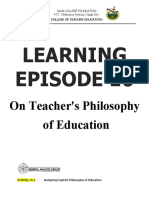 DepEd Philosophy and My Teaching Philosophy