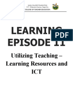 EPISODE-11. Utilizing Teaching - Learning Resources and ICT