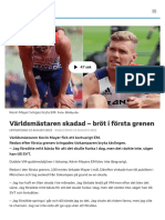Världsmästaren Skadad - Bröt I Första Grenen - SVT Sport