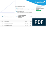 E-Ticket: Departure Flight Tuesday, 22 November 2022