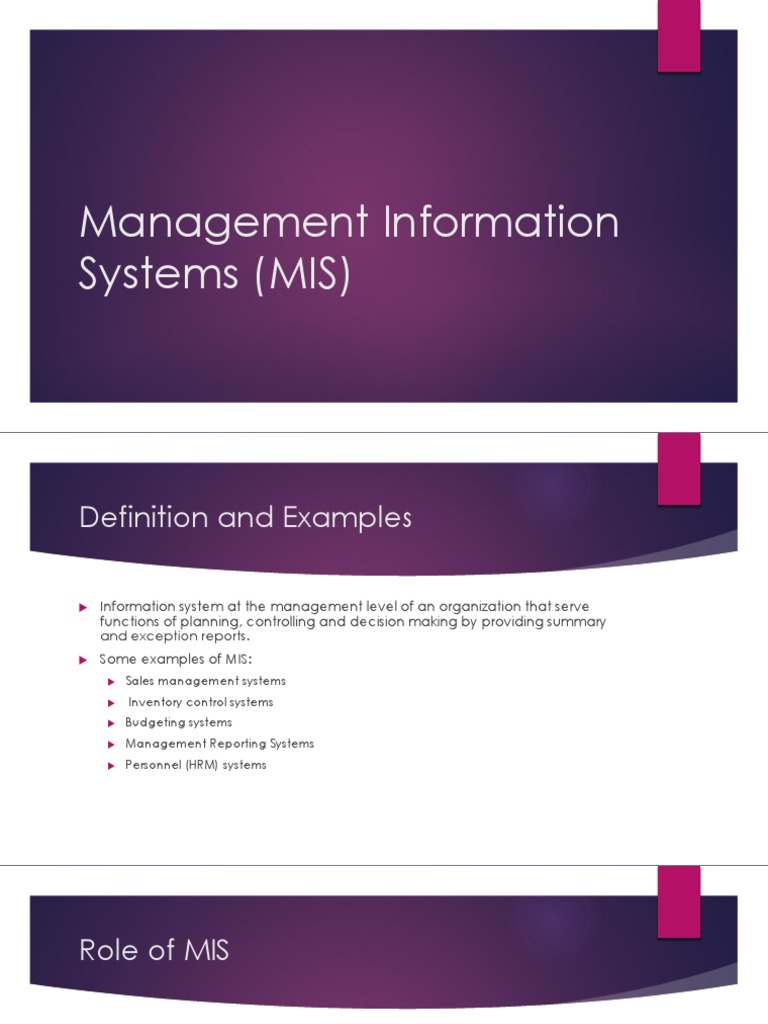 Management Information Systems (MIS) | PDF