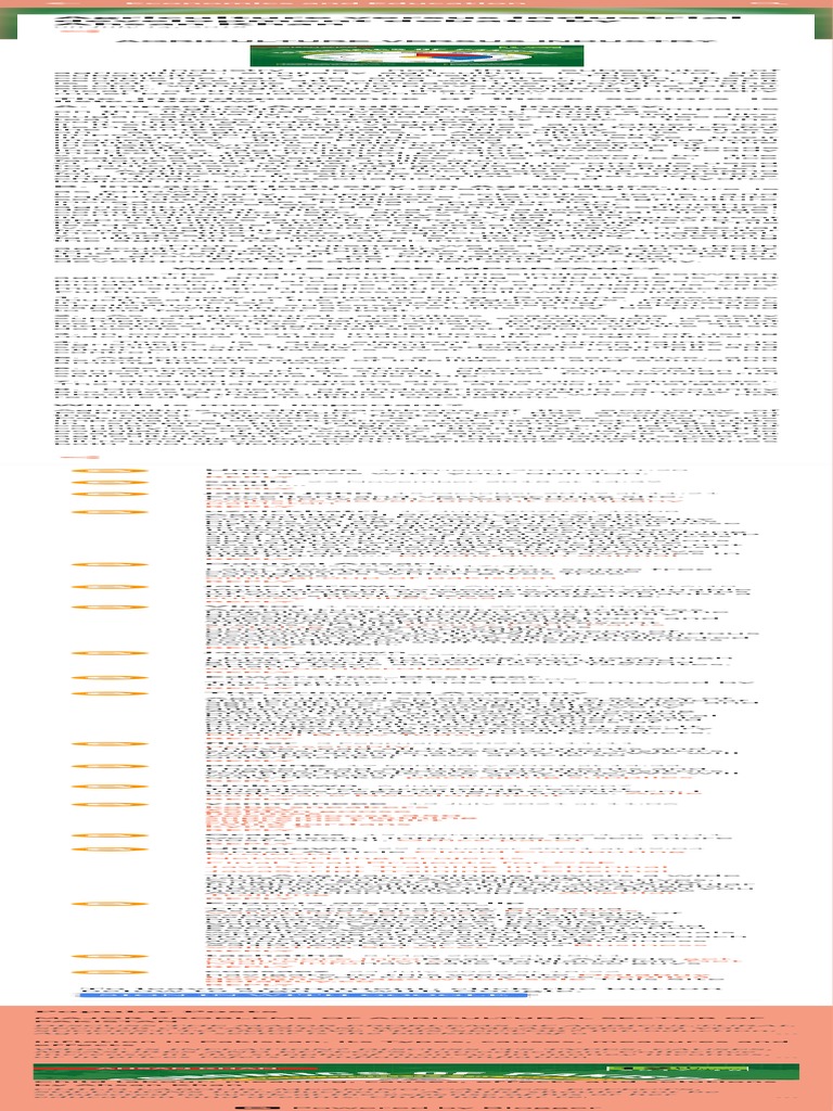 Agriculture Versus Industrial Development Debate PDF