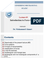 Lecture# 3 (Introduction To Force System)