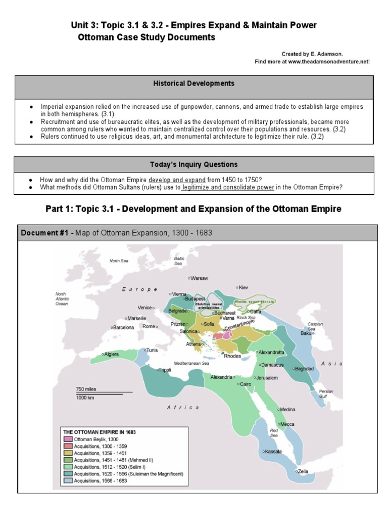 Unit 3 Ottoman Empire Case Study (Documents) PDF Ottoman Empire Byzantine Empire