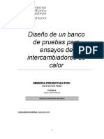 Diseño de un banco de pruebas para ensayos de intercambiadores de calor