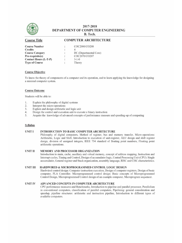 4th Sem Syllabus | PDF