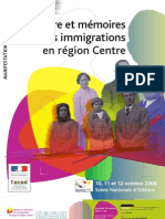 Colloque Histoire et mémoires de l'Immigration en région Centre