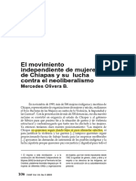 El Movimiento Independiente de Mujeres de Chiapas y Su Lucha Contra El Neoliberalismo (M.Olivera)