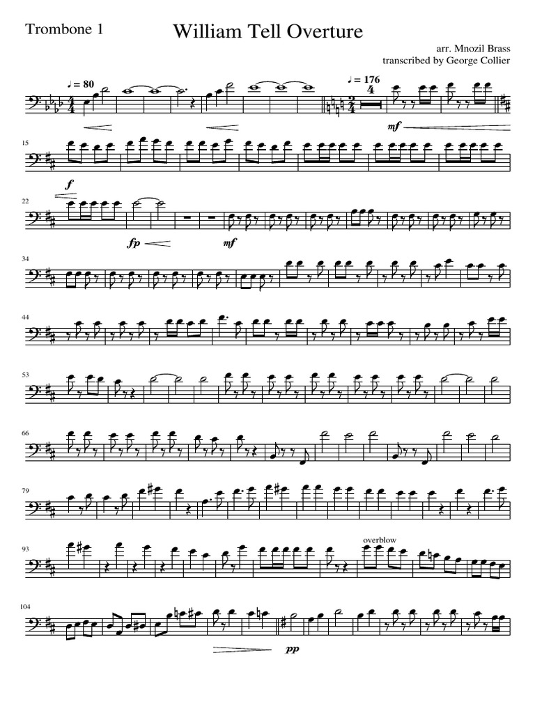 William Tell OvertureTrombone 1 PDF