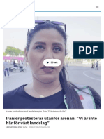 Iranier Protesterar Utanför Arenan: "Vi Är Inte Här För Vårt Landslag" - SVT Sport