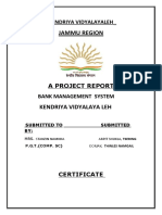 CS Project Report Bankmanagementarpit, Dorjay, Namgail