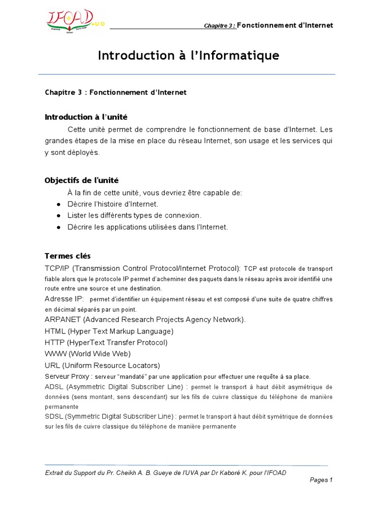 Chapitre 3 Revu V2 - Cours IFOAD | Descargar gratis PDF | Internet ...