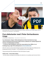 Fyra Debutanter Med I Peter Gerhardssons Trupp - SVT Sport