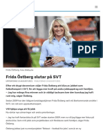 Frida Östberg Slutar På SVT - SVT Sport