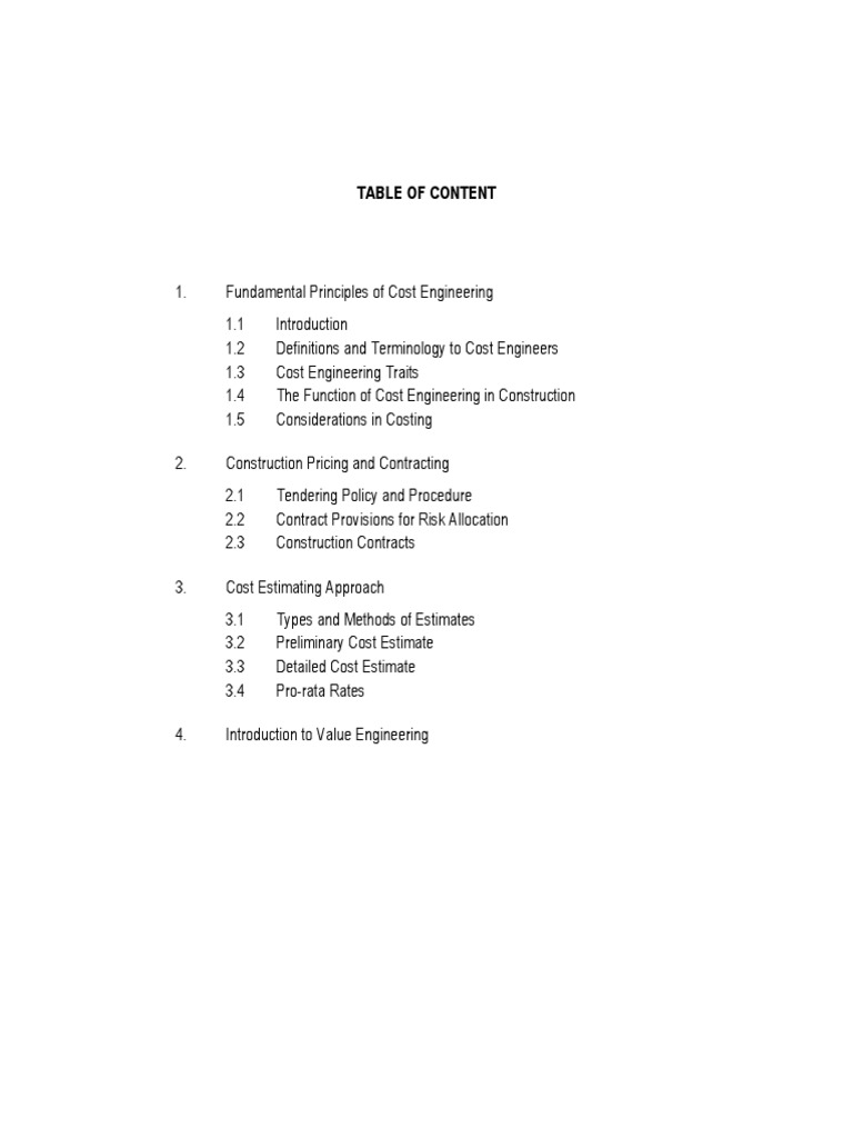 Cost Engineering Lecture PDF