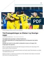 Två Framspelningar Av Zlatan I Ny Sverige-Seger - SVT Sport