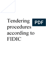 FIDIC Tendering Procedures Part